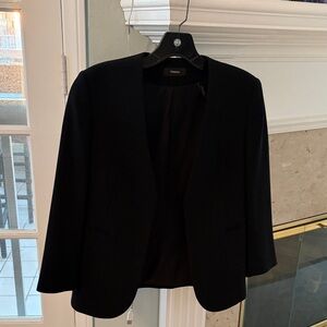 Theory Classic Black Open-Front Blazer